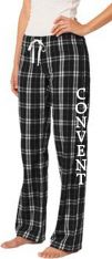CONVENT - District Womens Flannel Plaid Pant, Black